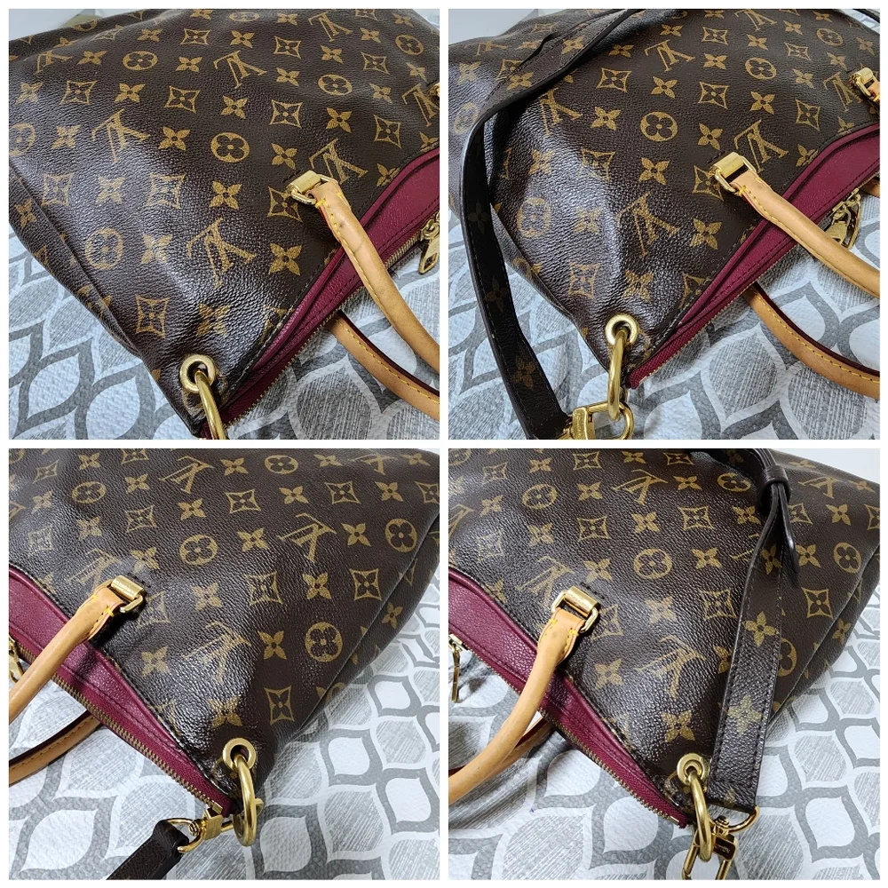 LOUIS VUITTON Monogram Canvas Pallas Bag Brown